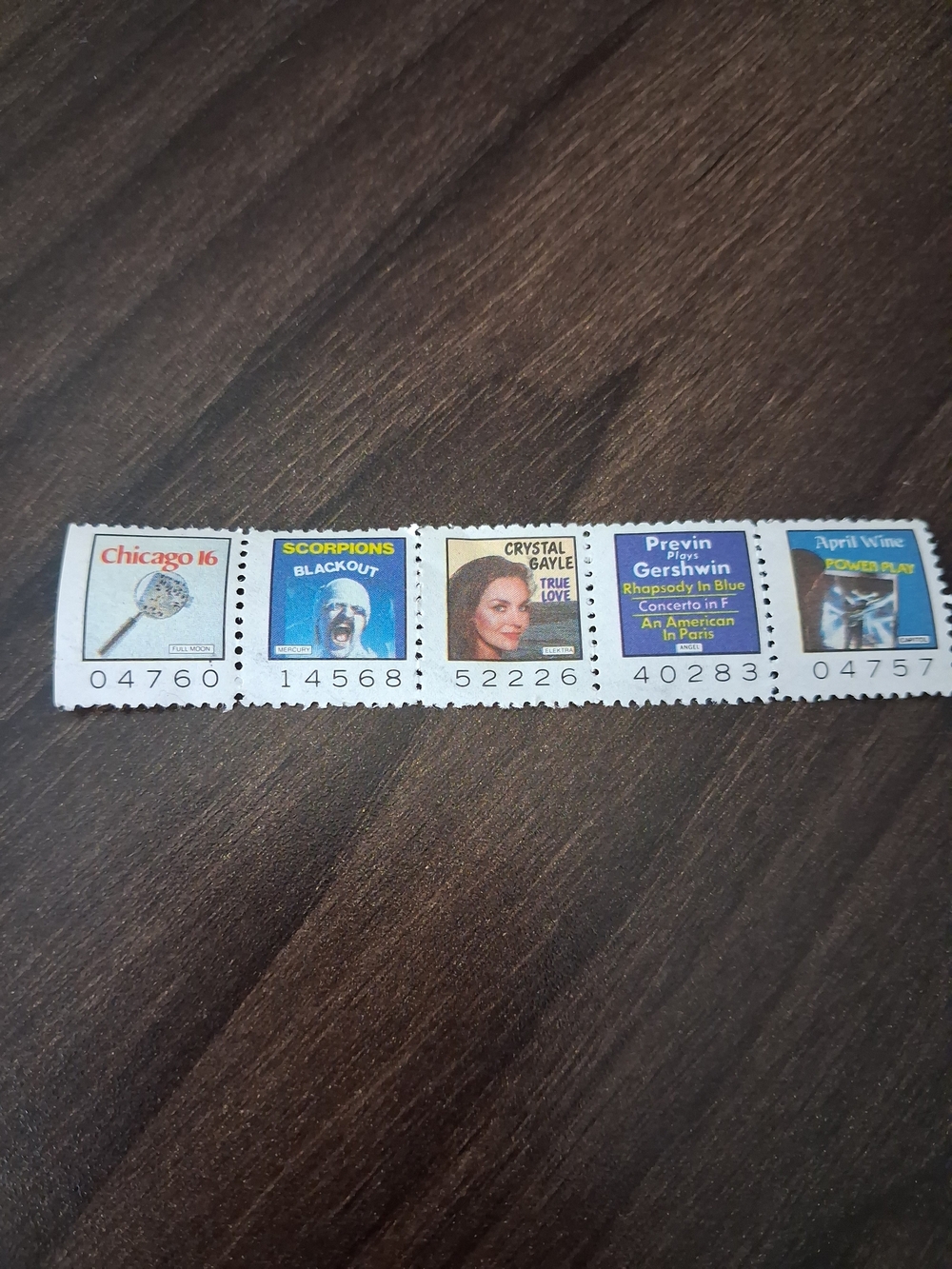 Postage Stamps Music Theme